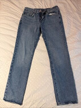 H&M Straight Leg Jeans in Light Blue Wash